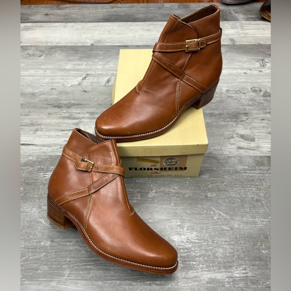 NEW Florsheim Med. Brown Duke Ankle Boots 11.5 D